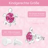 JAYARE Girls' Turtle Earrings 925 Sterling Silver Glitter Stud Earrings