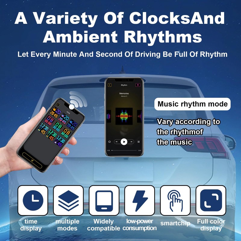 LED Safety Sign for Car, DIY Programmable LED Light or