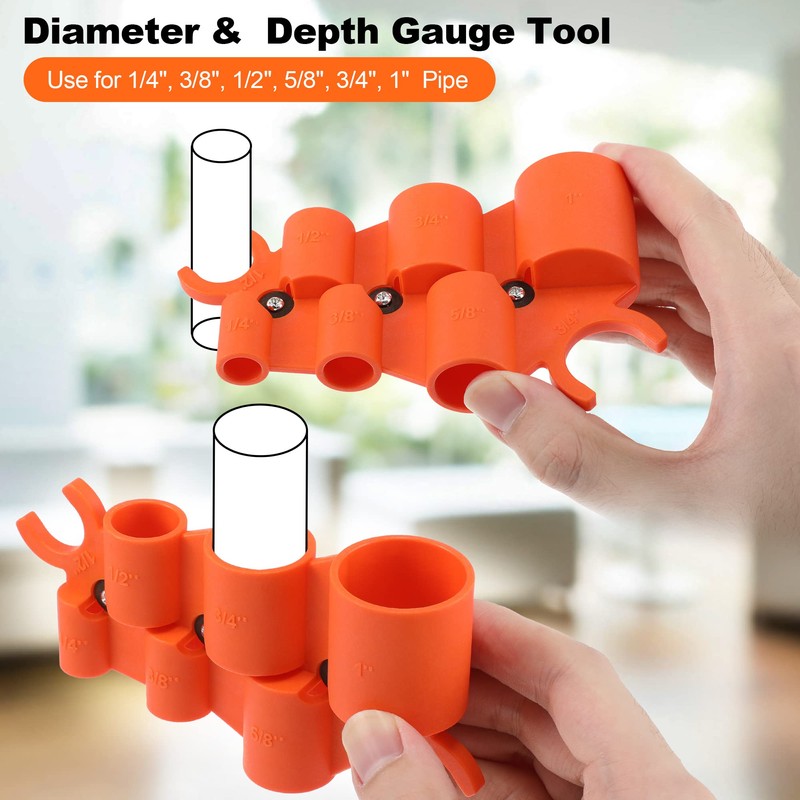 1/4'' - 1'' Depth Gauge and Pipe Deburring Tool Kit,