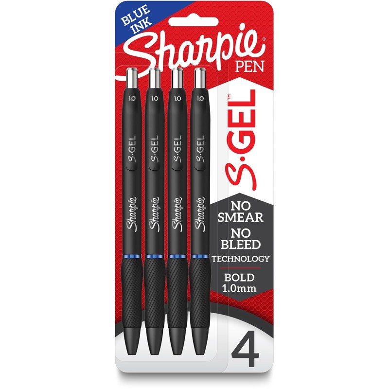 Sharpie® S Gel Pens, Medium Point, 1.0 mm, Black Barrel,