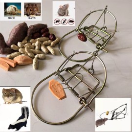 TKB 2Pcs Mouse Trap Rat Trap Rodent Trap Live Catch Cage, Easy to Set Up and Reuse