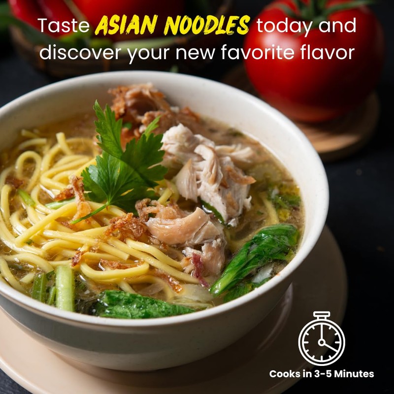 HCG Asian Noodles Variety Pack of 12 Instant Ramen Noodles