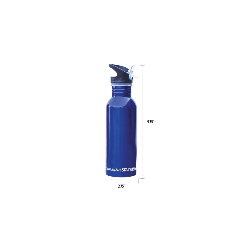 New Wave Enviro Tinted Stainless Steel Water Bottle, 600mL Capacity,