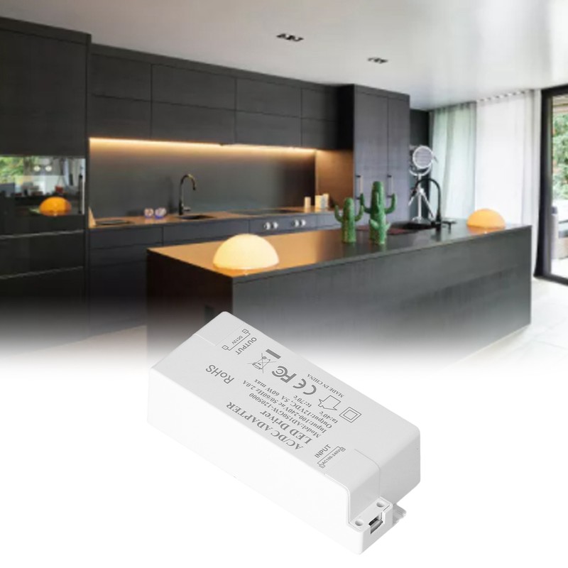 60W LED Driver Transformer Input AC100‑240V Output DC12V 5A DIY