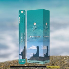 Flute Anti Stress Charcoal Incense Sticks, 120 Sticks | 9" Inch Agarbatti Sticks with 40 Mins Burning time | Floral, Elegant, Soothing, Delicate Scent for Inner Peace & Relaxation | 20 Sticks/Pack