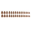 Fall Almond Press on Nail Medium Pure Brown Fake Nail