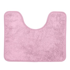 PAVIKE Toilet Mat, U-Shaped Toilet Mat, Stylish, Washable, Nordic Toilet Mat, Carpeted Toilet, Approx. 19.7 x 15.7 inches (50 x 40 cm), Plain, Popular, Water Absorbent, Non-Slip Door Mat for Home