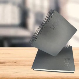 Agenda Diaria Grande De Lujo 2026 Grabado Logo En Portada