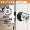 Orger 2 Pack Passage Crystal Door Knobs, Keyless Non-Locking Interior