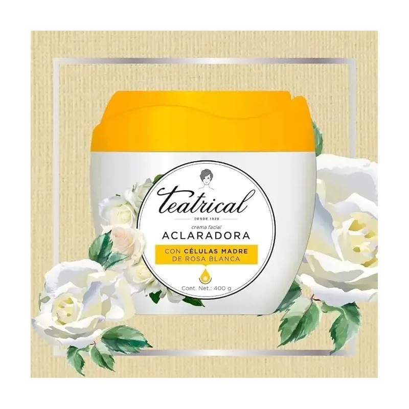 Crema Facial Teatrical Aclaradora Células Madre De 400 G Mixta