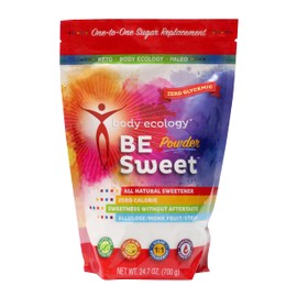 Body Ecology BE Sweet Powder Sugar Substitute | All-Natural Sweetener | Zero Calorie Stevia Powder | Zero Glycemic | Reusable 24.7 OZ