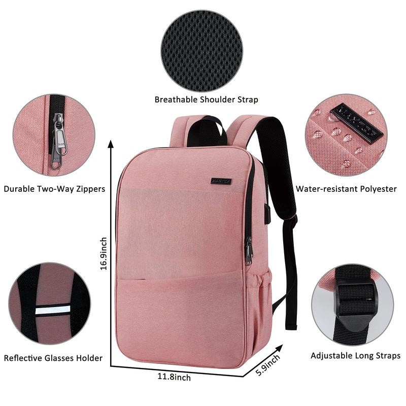 MAXTOP Laptop Backpack with USB Portand-ldeal for College, Work, Nursing,