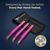 Professional Eyelash Tweezers, Precision Tweezers with Curved Fiber Tip, Eyelash