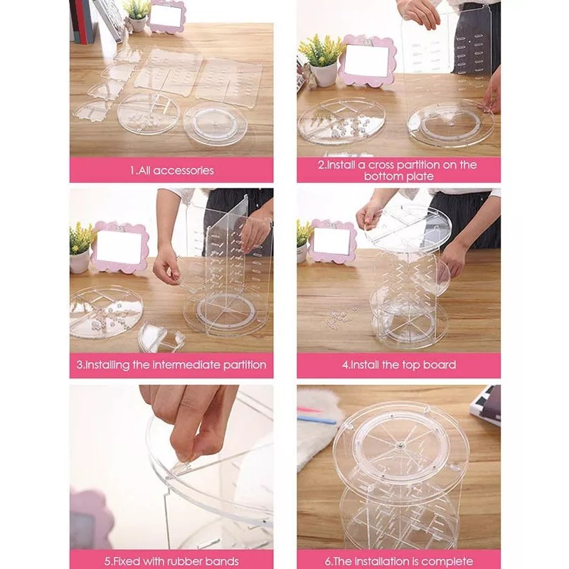 generic Organizador Giratorio, Joyero Para Almacenamiento De Cosméti