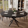 47.24" Round Dining Table, Modern Dining Room Table for 4-6