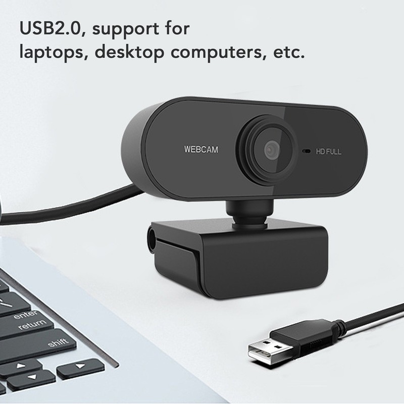 HD Computer Camera 1080P Plug and Play Adjustable PC Webcam