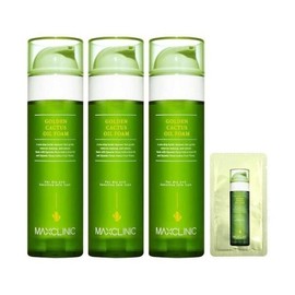 Home Shopping Same Max Clinic Oil Foam Cleansing Golden Cactus Large Capacity 110g 3pcs + 3 Samples - Max Clinic Golden Cactus 3pcs 110g + Samples / 홈쇼핑 동일 맥스클리닉 오일 폼 클렌징 골든 선인장 대용량 110g 3개+샘플 3개 - 맥스클리닉 골든 선인장 110g 3개+샘플