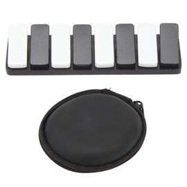 Piano Key Haptic Clicker Toy Zinc Alloy Adult Office Portable ADHD Slider Anxiety Stress Relief Toy Black