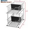 Simple Houseware 2 Tier Cabinet Wire Basket Drawer Organizer, Grey