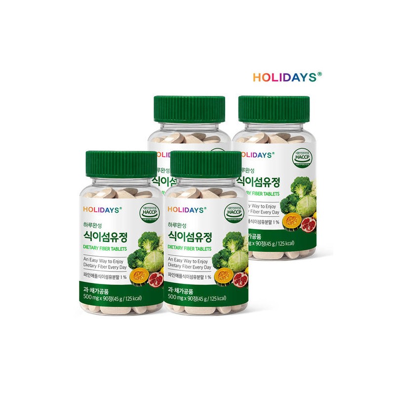 Holidays Haru Wanseong Dietary Fiber Tablets 90 tablets (4 bottles)