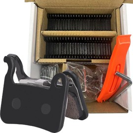 Fat-Cattie Bike Brake Pads with Installation Tool, High-Performance Brake Pads, Disc Brake Pads & Spring (Semi-Metallic&Resin) for Mountain Bike Disc Brakes (Black-6,11R,25Pairs)