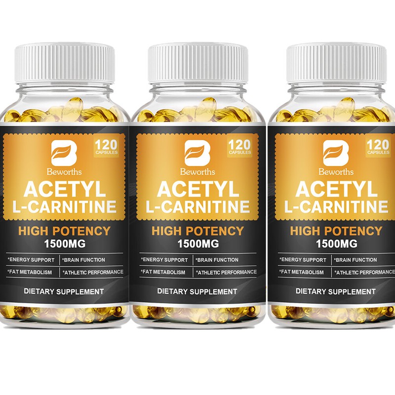 Acetyl L-Carnitine 1500mg, 120 -600Capsules - Non-GMO and Gluten Free