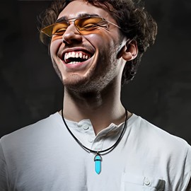 Wixine 6Pcs Glow In The Dark Luminous Stone Pendant Necklace Moonstone Quartz Crystal Pendant Opal Hexagonal Chains Necklace