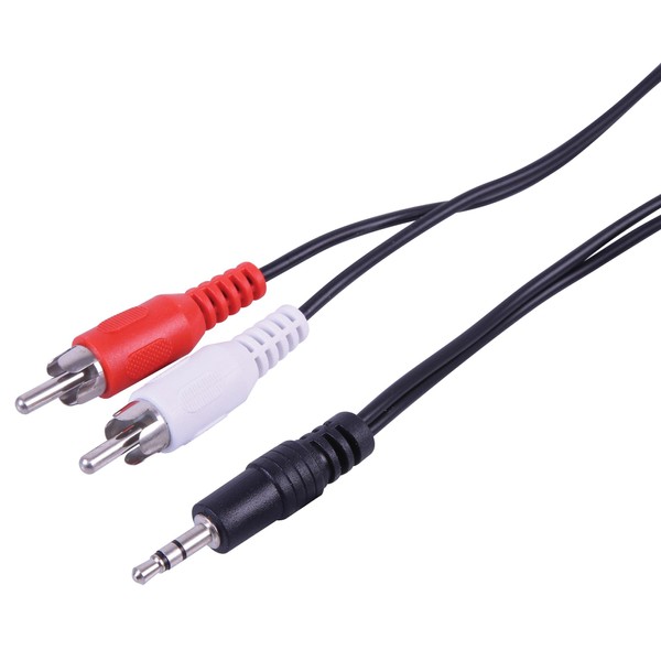 3.5MM STEREO TO 2X PHONO 1.8M, Audio & Video Cable
