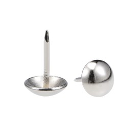sourcing map Upholstery Nails 11 mm Head Diameter Stainless Steel Round Drawing Pins Pack of 50