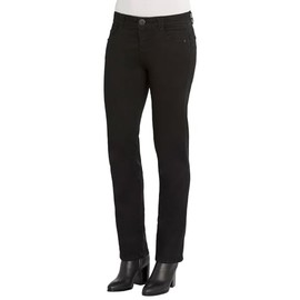 Democracy Women's Ab Solution Straight Leg Jean, Black, 16