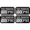 StickerTalk Tire Pressure 100 PSI Vinyl Stickers,