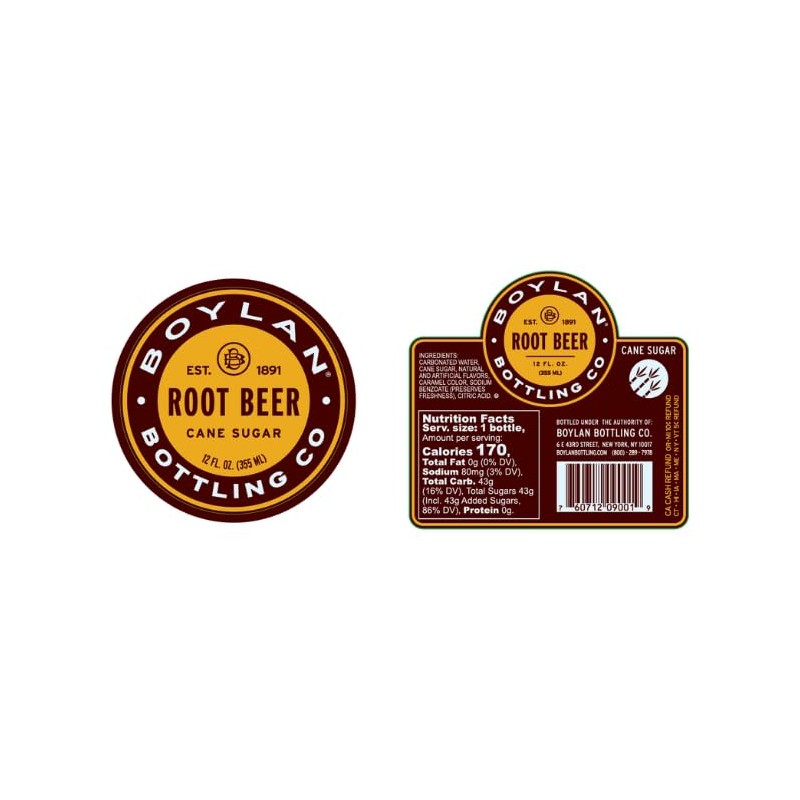 Boylan Bottling Craft Cane Sugar Soda - Root Beer 12oz