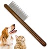ZKKZOMA Wooden Dog Cat Flea Comb for Small Pets,Gift for