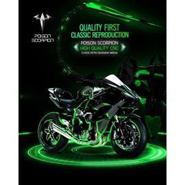 POISON SCORPION Motorcycle Bar End Mirrors Thread Handlebar Compatible with CBR500R CBR 600 F4 F4i CBR600RR CBR1000RR CBR650F CBR300R CBR250R CB1000R CB750 CB300F CB300R CB500F CB500X CB650F