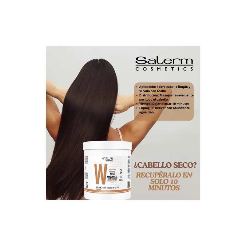 Mascarilla Hidratante Tratamiento Para Cabello Seco Y Dañado Salerm 1