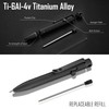 KeyUnity KP04BK Bolt Action Ballpoint Pen with Clip Titanium Alloy