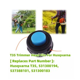 TALSWIF (2PK) 128LD T35 Trimmer Head Fits for Husqvarna 223L 324L 525l 123L 224L 225L 232L 233L 322L 323L 324Lx 325L 326L Straight Shaft Trimmers Brushcutters 537388101 531300194 531300183