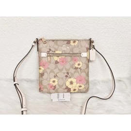 Coach NWT Coach Rowan File Bag In Signature Canvas With Floral Cluster Print CH717
