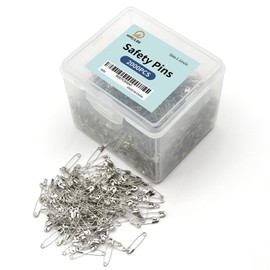 2000Pcs Safety Pins Assorted, 1.1 Inch Rust-Resistant Steel Wire Silver Sewing Safety Pins for Clothes, Small Safety Pins 1 Inch Bulk for Clothes Crafts Use