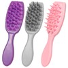 Healeved 3pcs Shampoo Massage Comb Scalp Scrubber Hair Exfoliate Scrub