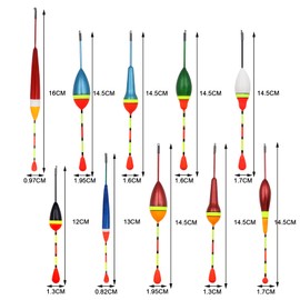 INNAL Floats Fishing Set 10 Fishing Floats Fishing Trout Removable Float Set Fishing Float Set Fishing Float Set as Fishing Accessories and Float Set with 100 Lead Shot Fishing for Coarse Fish Float