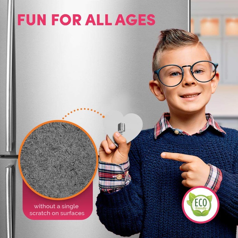 1 x Heart MDF Magnets - Microphone Radio Broadcast 37236