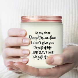 Risnoae Daughter in Law Gifts - to My Dear Daughter in Law Candle - Daughter in Law Gifts for Christmas - Daughter in Law Mothers Day Gift