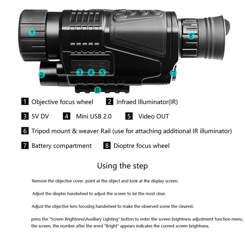 NV300 Outdoor Portable High Definition Night Viewing Infrared Digital Telescope