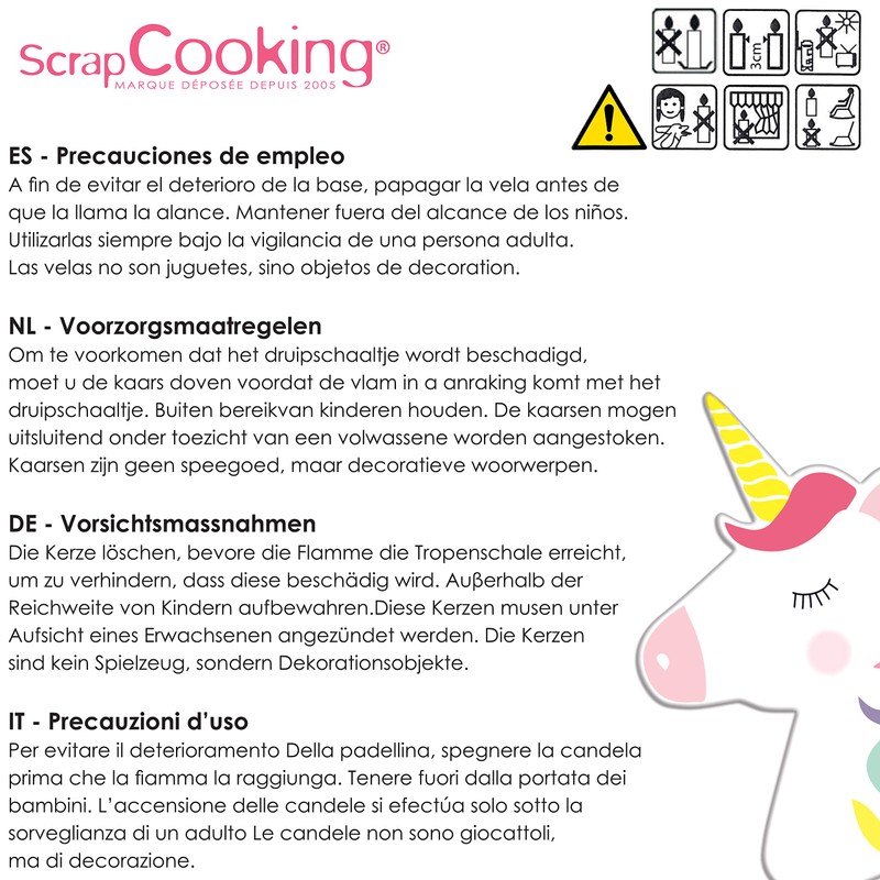ScrapCooking 5033 - Set di 8 Candele a Forma di