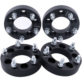 DCVAMOUS 4PC Black 5x5 to 5x4.5 Wheel Adapters 1.25 Inch 12x1.5 Studs Compatible with Chevy-Dodge 5x127 to 5x114.3 Wheels for Caprice Impala Grand Caravan Journey Town Country