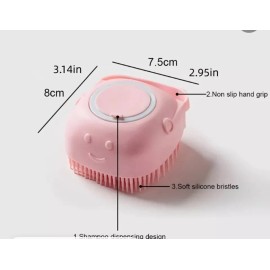 Unbranded Dog/Cat Pet Silicone Massage Bath Brush Scrubber Shampoo Dispenser