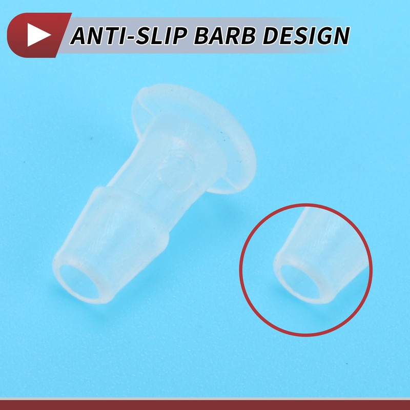 HEROFFIX 4 Pcs Aquarium Plastic Hose Barb Fitting 1/8" Barb