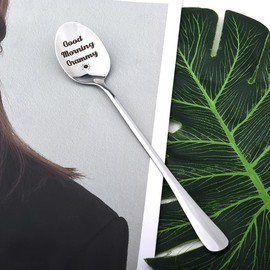 Grammy Christmas Gifts from Grandchildren Grandkids Good Morning Grammy Spoon Gift for Grandma Grandmother Birthday Gifts for Grammie Nana Gigi Coffee Tea Lovers Gifts for Women Grandma Tea Spoon