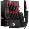 Knife Set - 15 PCS Kitchen Knife Set with Built-in